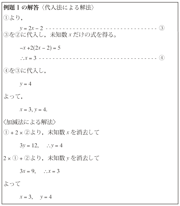 方程式 解き方 連立